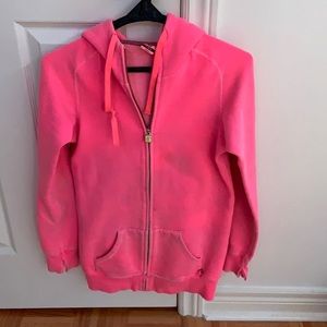 neon pink zip up